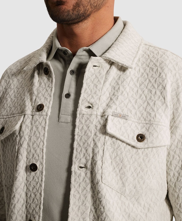 Heren overshirt beige