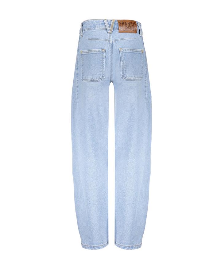 Skater barrel leg meisjes jeans blauw