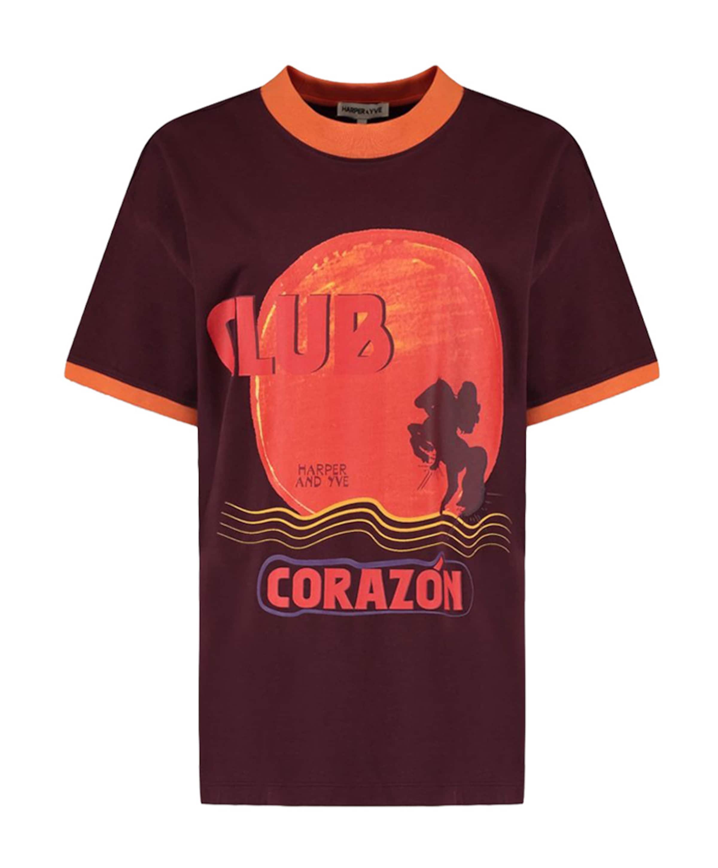 Dames T-shirt bordeaux