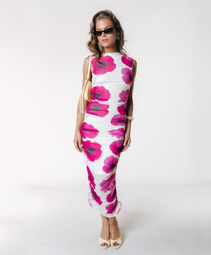 Dames jurk roze