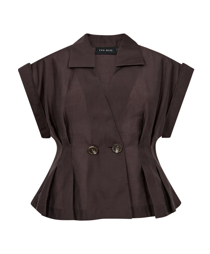 Dames blouse bruin