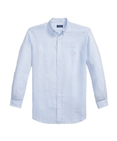 Heren overhemd lange mouw blauw