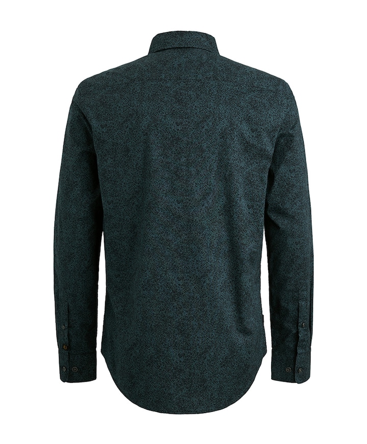 Heren overhemd lange mouw blauw