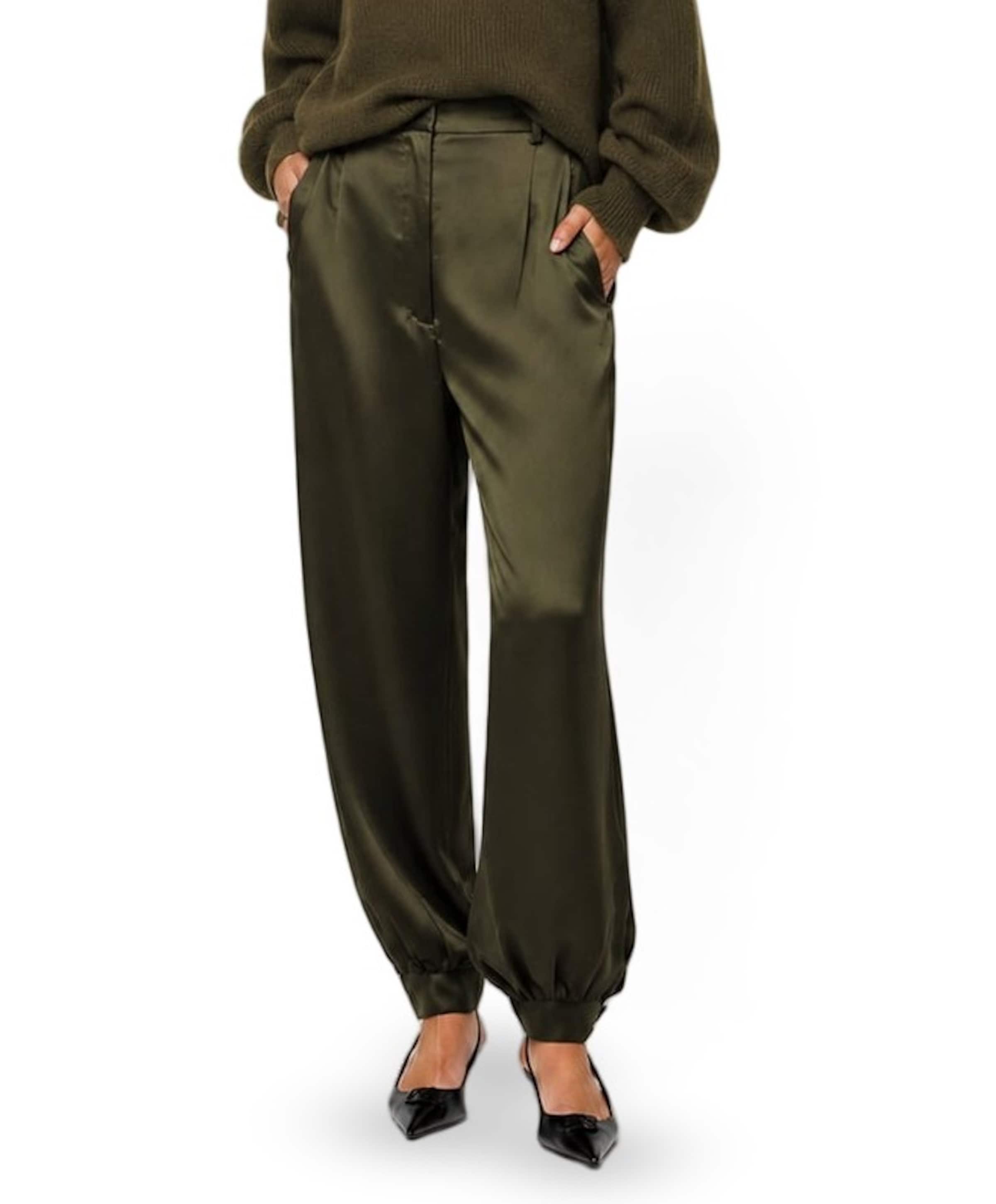 Delancy Bold Satin Balloony Pants  dames broek groen