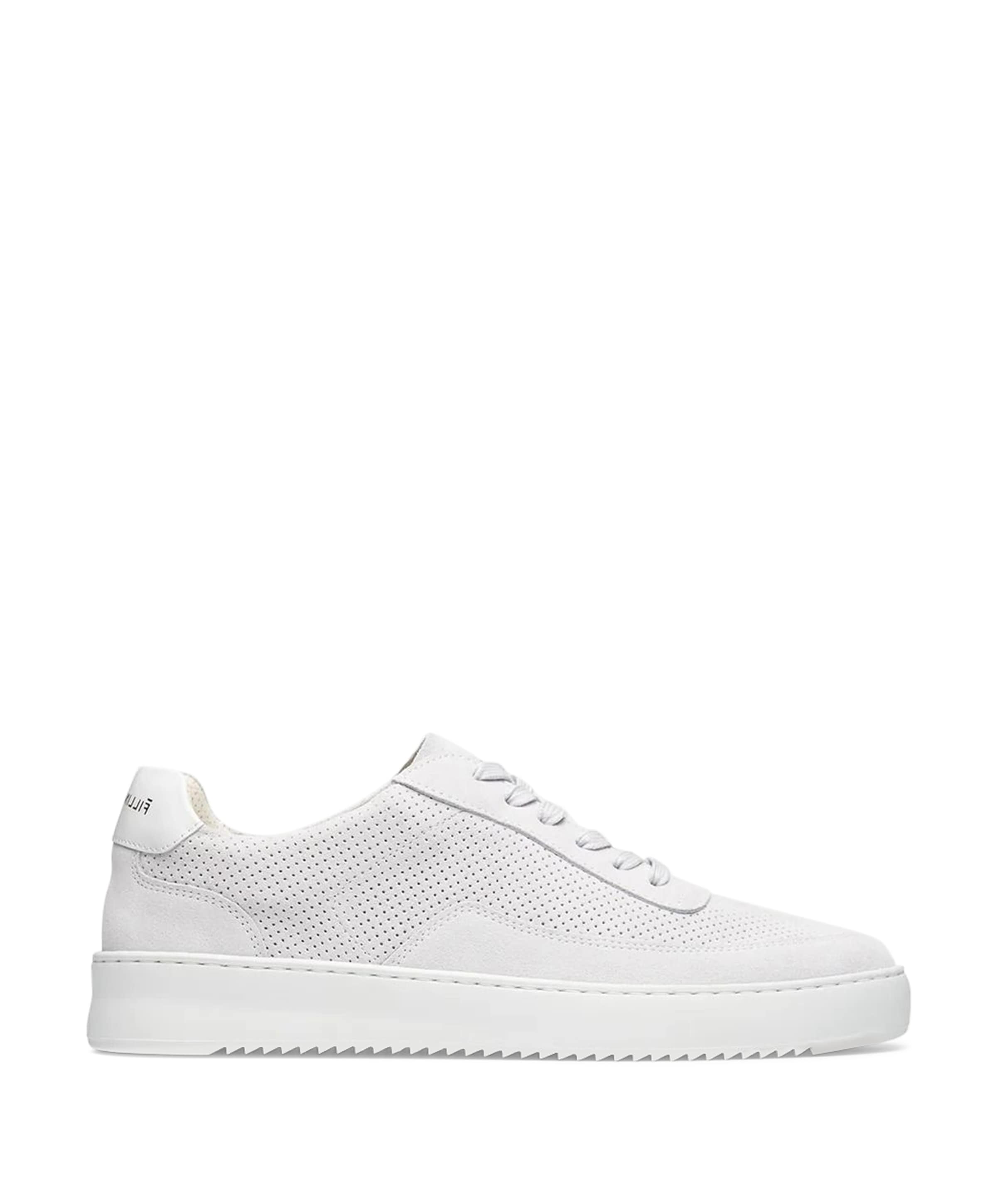 Mondo Suede Perforated heren sneakers wit