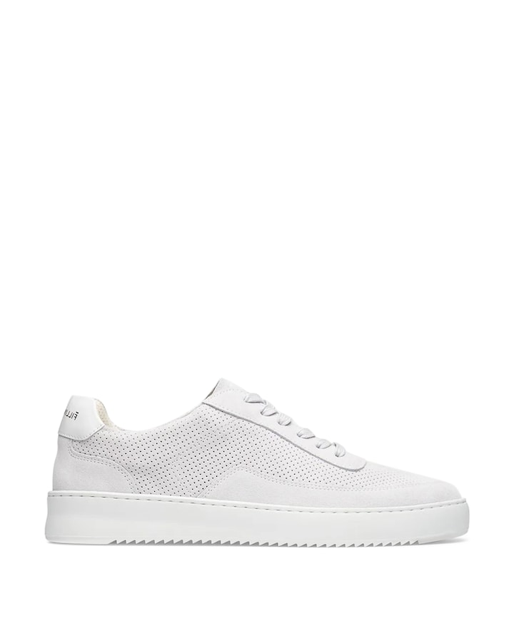 Mondo Suede Perforated heren sneakers wit