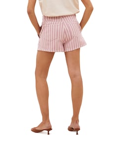 june stripe dames korte broek roze