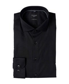 Heren overhemd lange mouw zwart