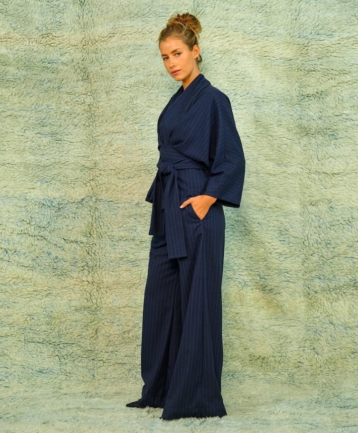 Dames blouse blauw