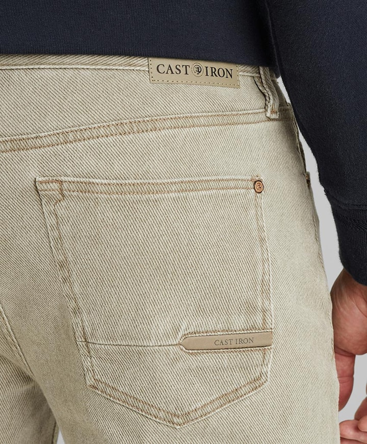 VALVER REGULAR BULL TWILL STRETCH heren jeans beige