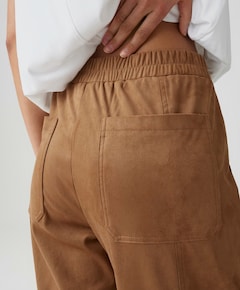 Myha barrel velours dames broek bruin