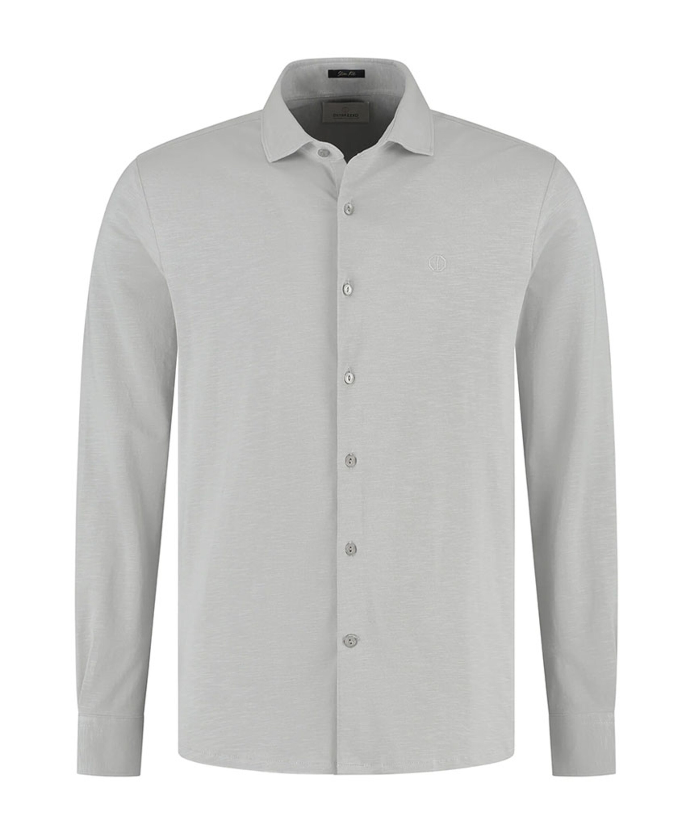 Heren overhemd lange mouw grijs