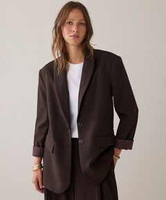 Dames blazer bruin