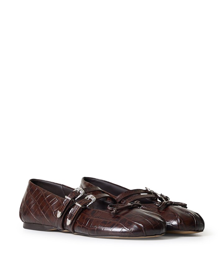 Vita Western dames ballerina's bruin