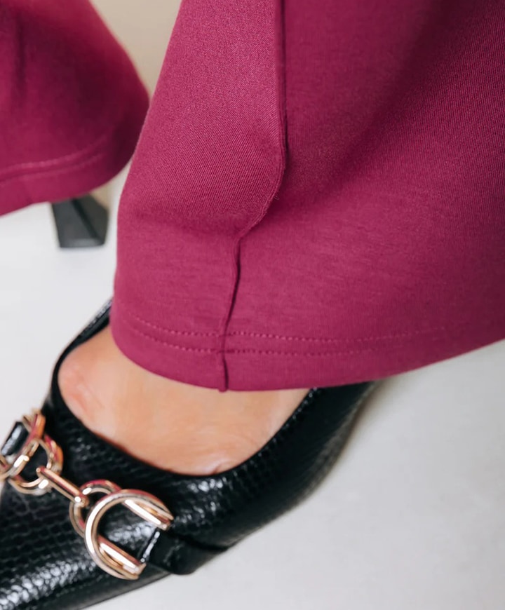 Jiby Pintuck Straight broek roze