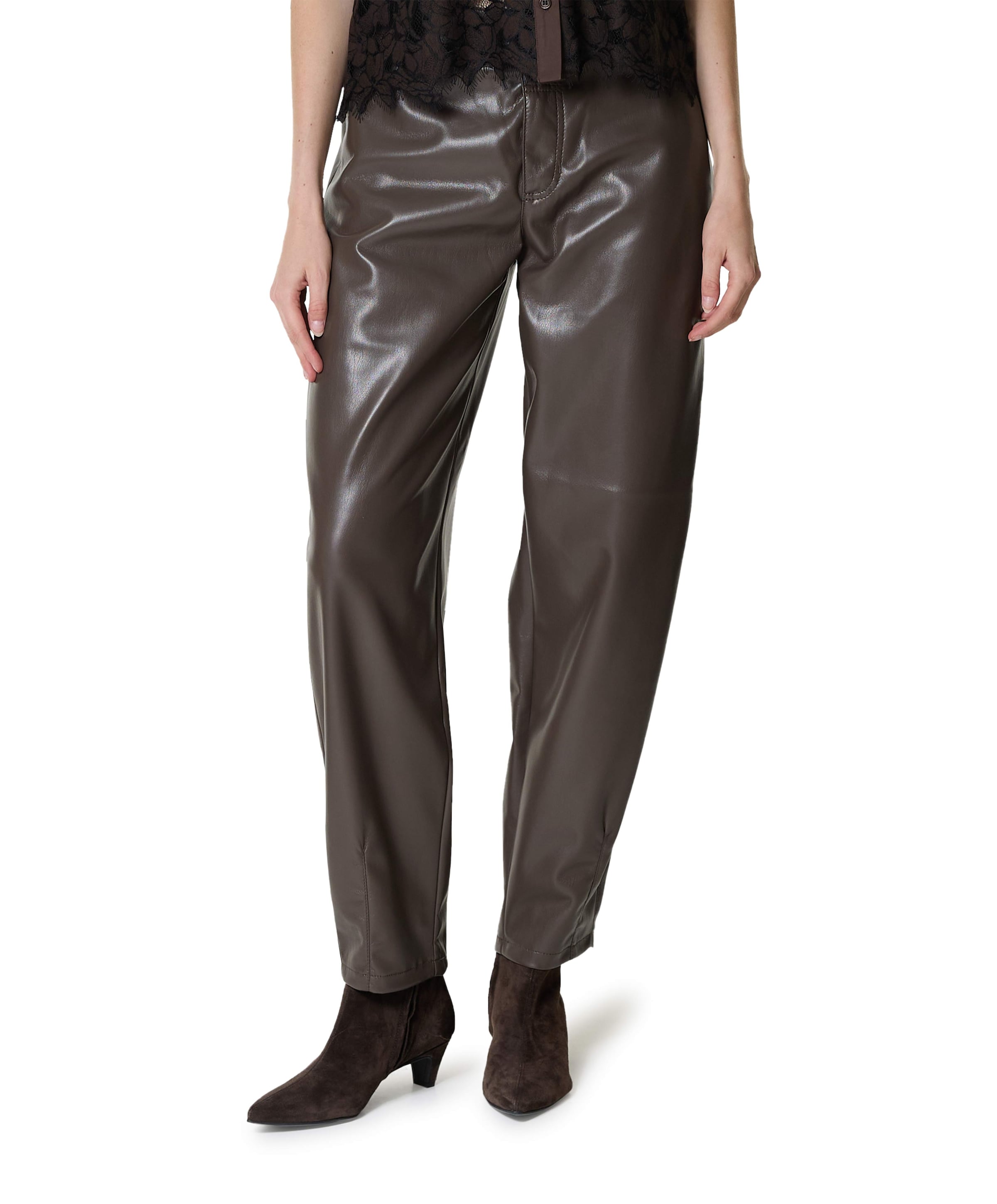 Mara Tapered Detail dames broek bruin