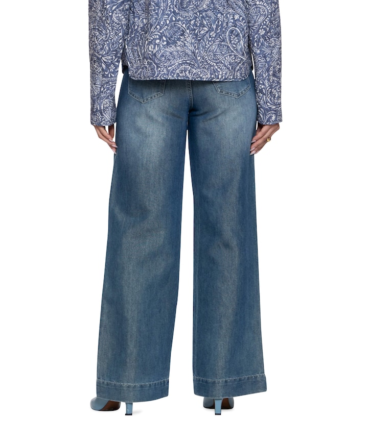 Gold yarn dames jeans blauw