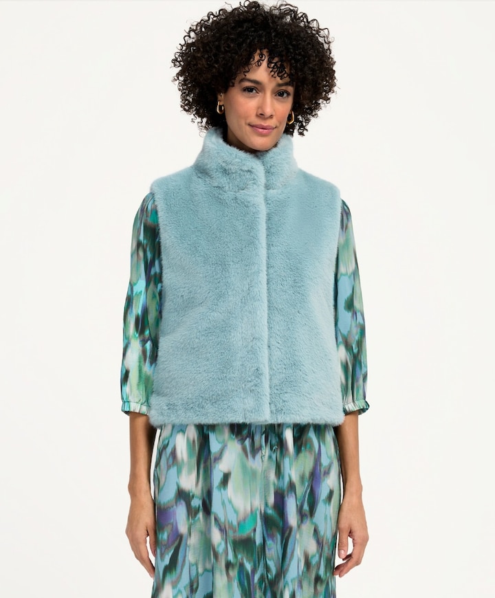 Dames gilet blauw