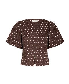 Dames blouse bruin
