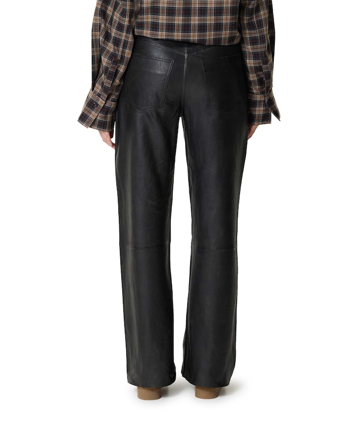 Tessy Leather dames broek zwart