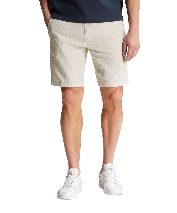CHINO SHORTS STRUCTURE heren korte broek beige