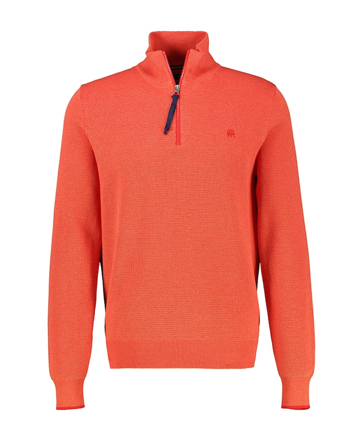 Heren trui met rits rood