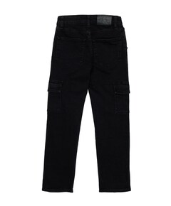 WASHED BLACK CARGO REG. STRGHT jeans zwart