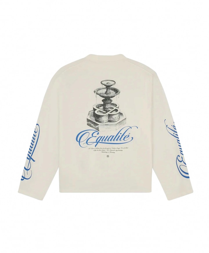 Uniseks longsleeve ecru