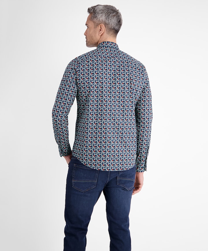 Overhemd lange mouw blauw