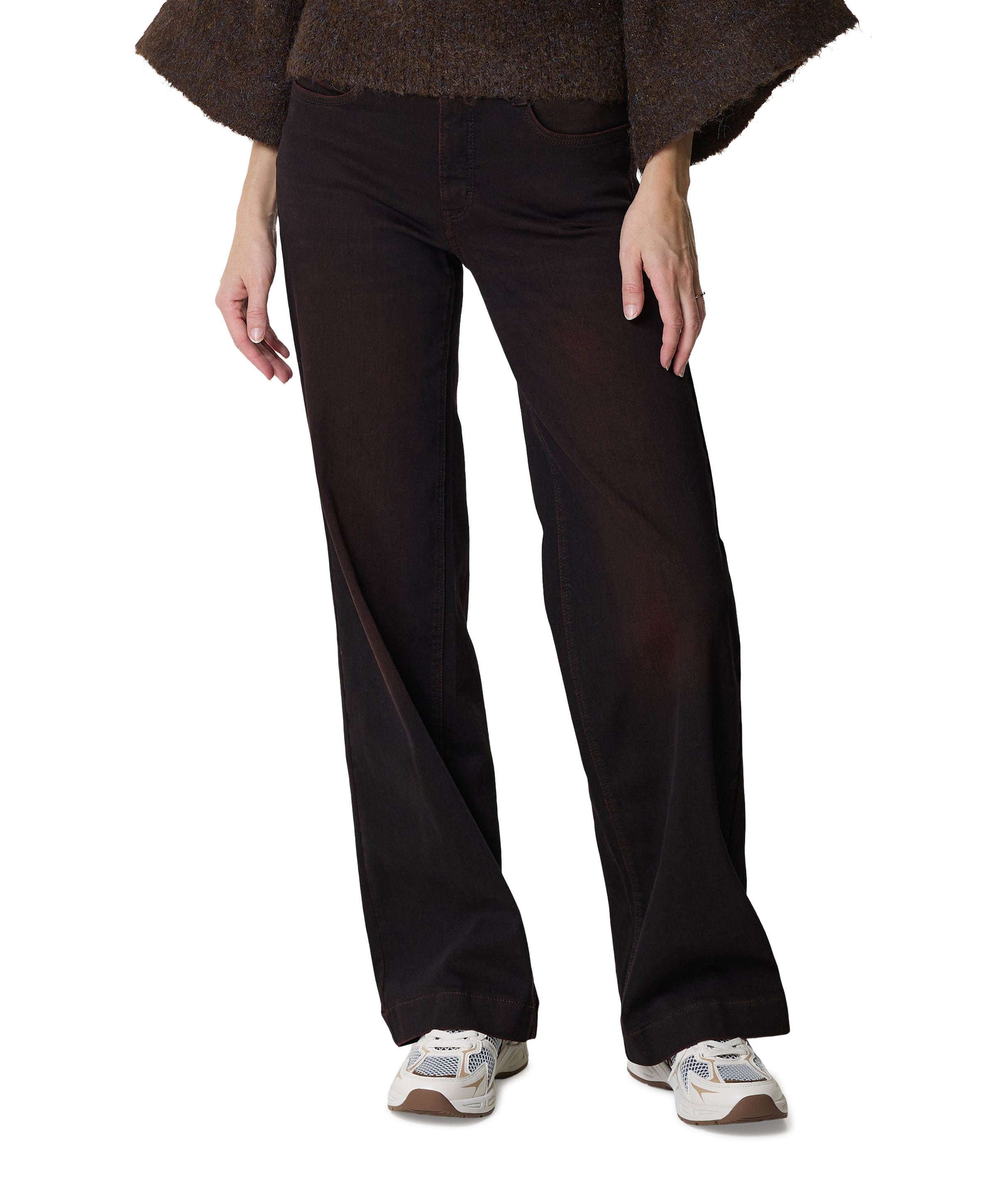 DREAM WIDE dames jeans bruin
