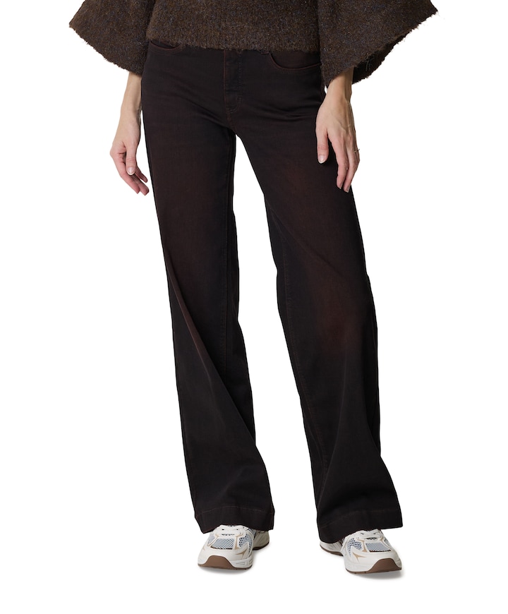 DREAM WIDE dames jeans bruin
