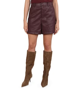 Dagmar PU dames korte broek rood