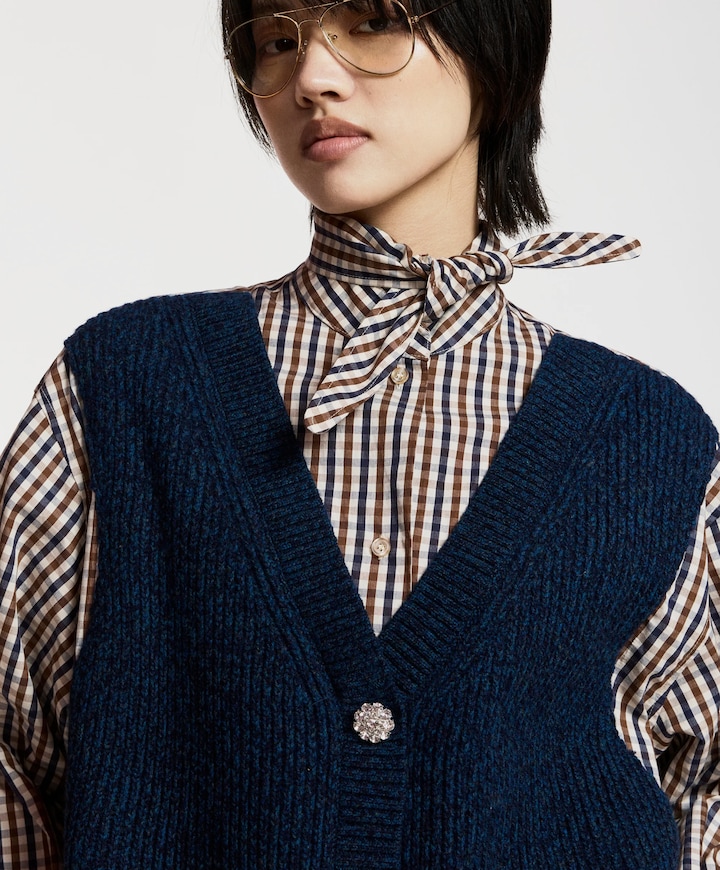 Dames blouse blauw