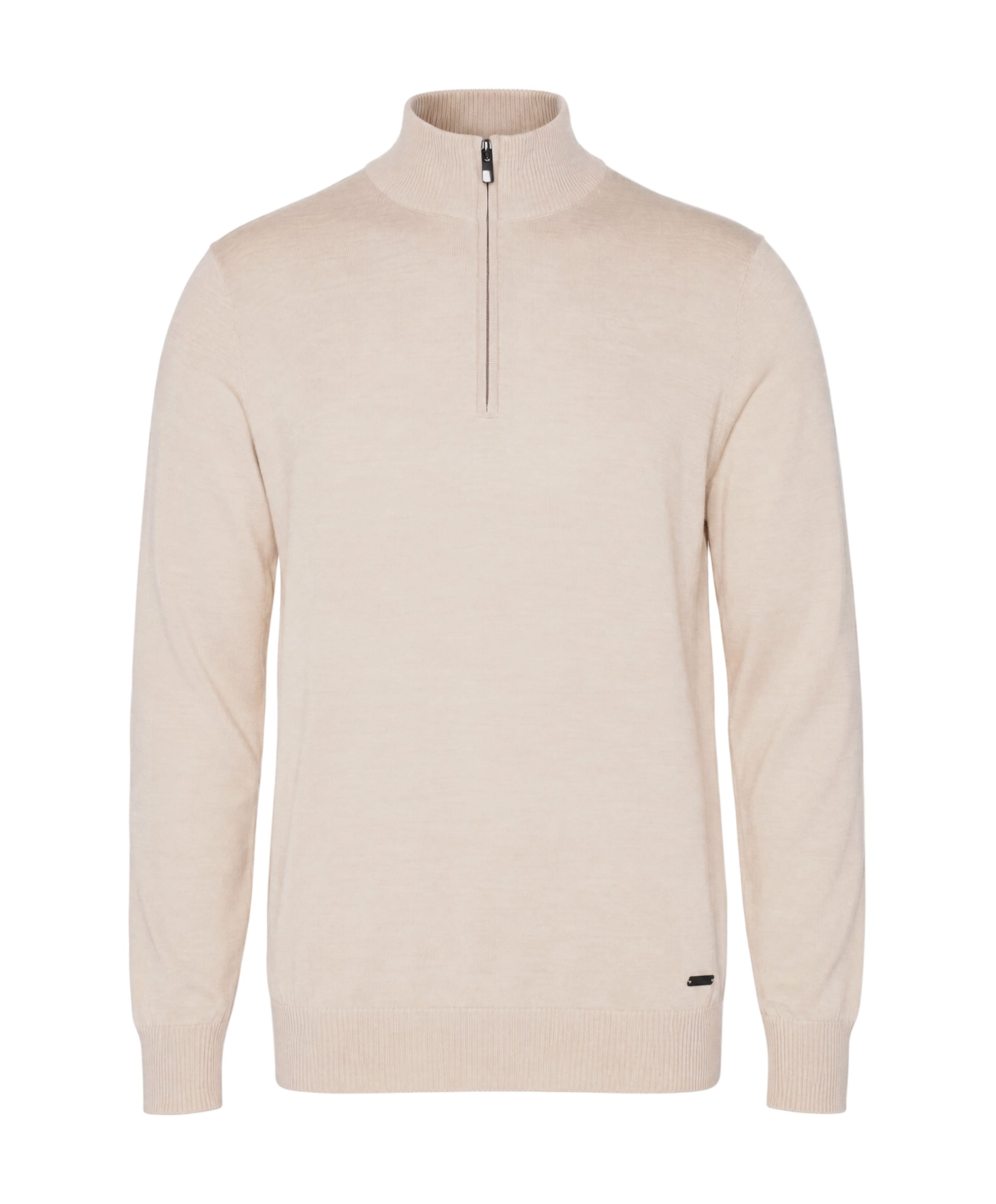 Trui met rits beige