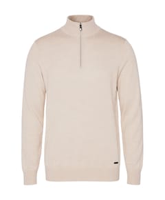 Trui met rits beige