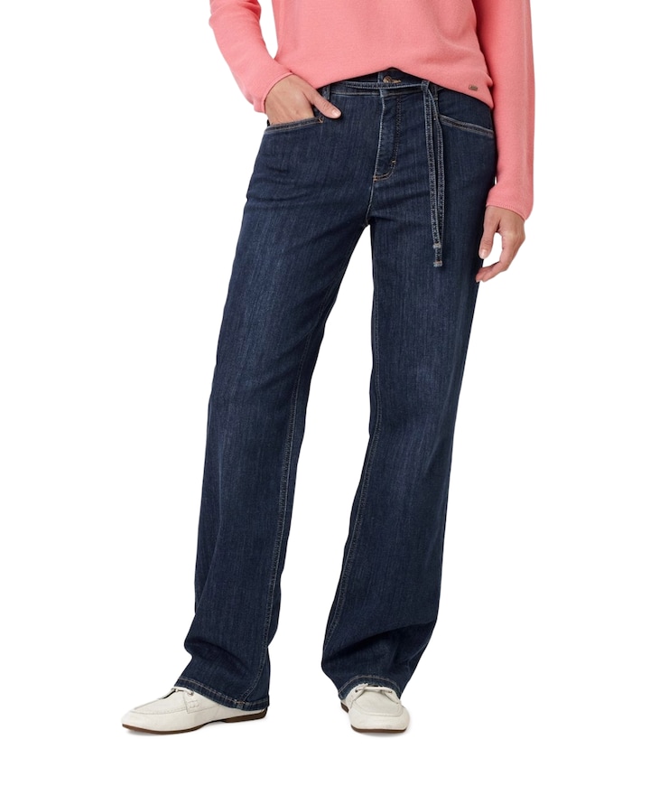 Liv Straight dames jeans blauw