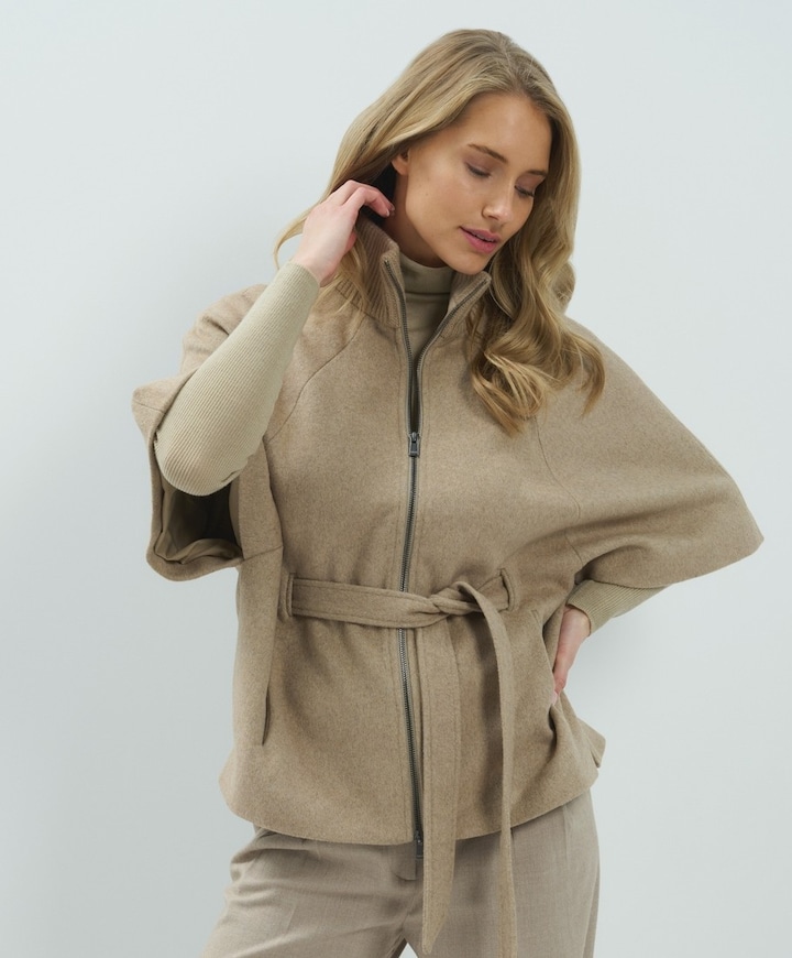 Dames jas beige