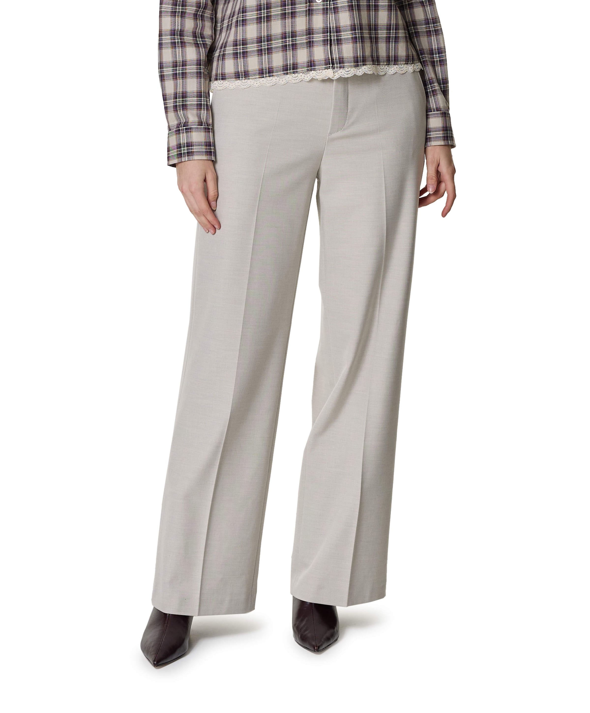 Mara Wide Leg Smart dames broek beige