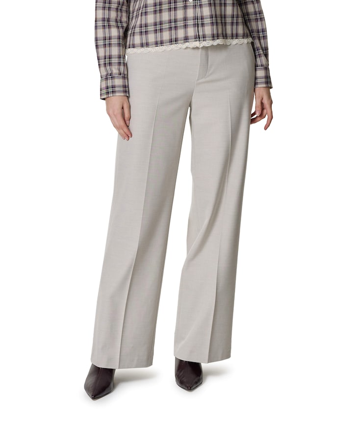 Mara Wide Leg Smart dames broek beige