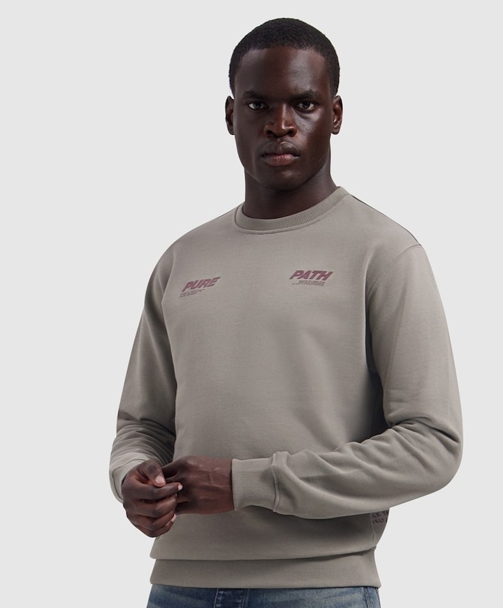 Heren sweater beige