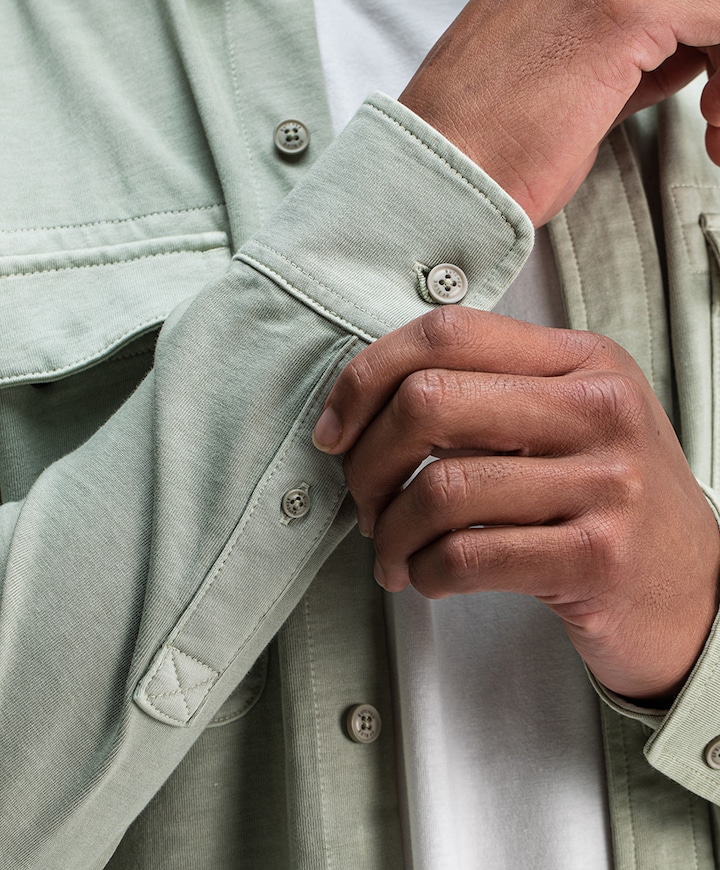 Heren overshirt beige