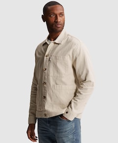 Heren overshirt beige