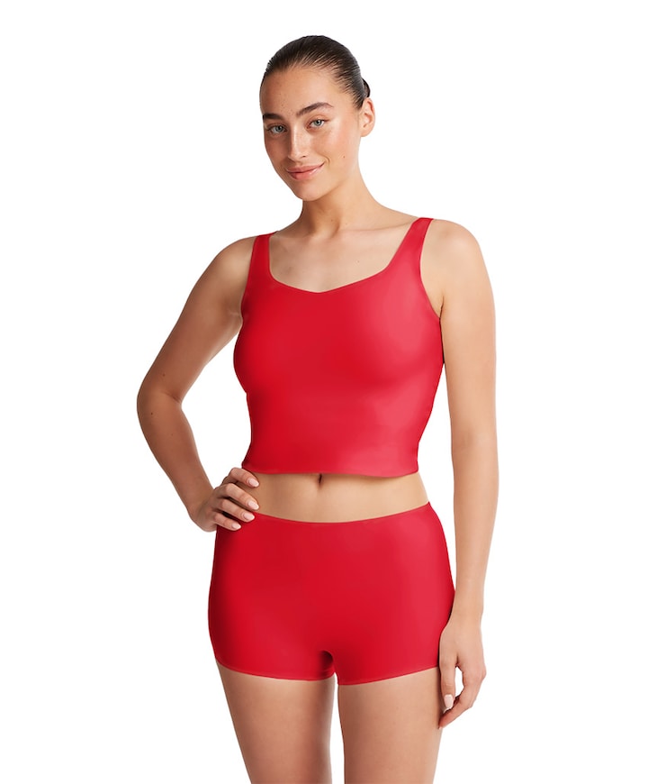 Dames short rood