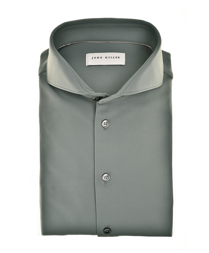 Heren overhemd extra lange mouw grijs