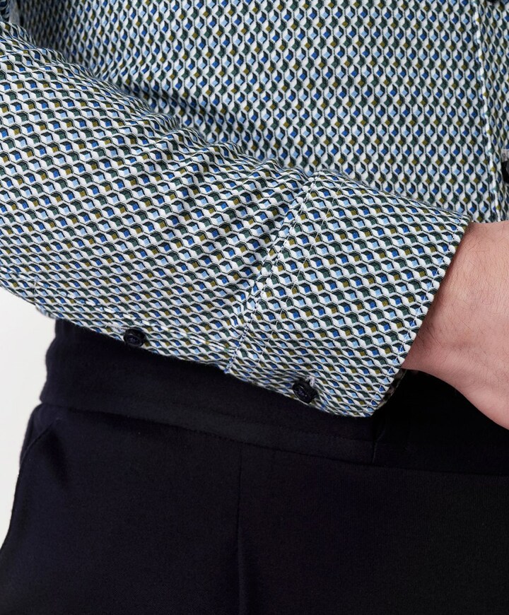 Overhemd lange mouw groen