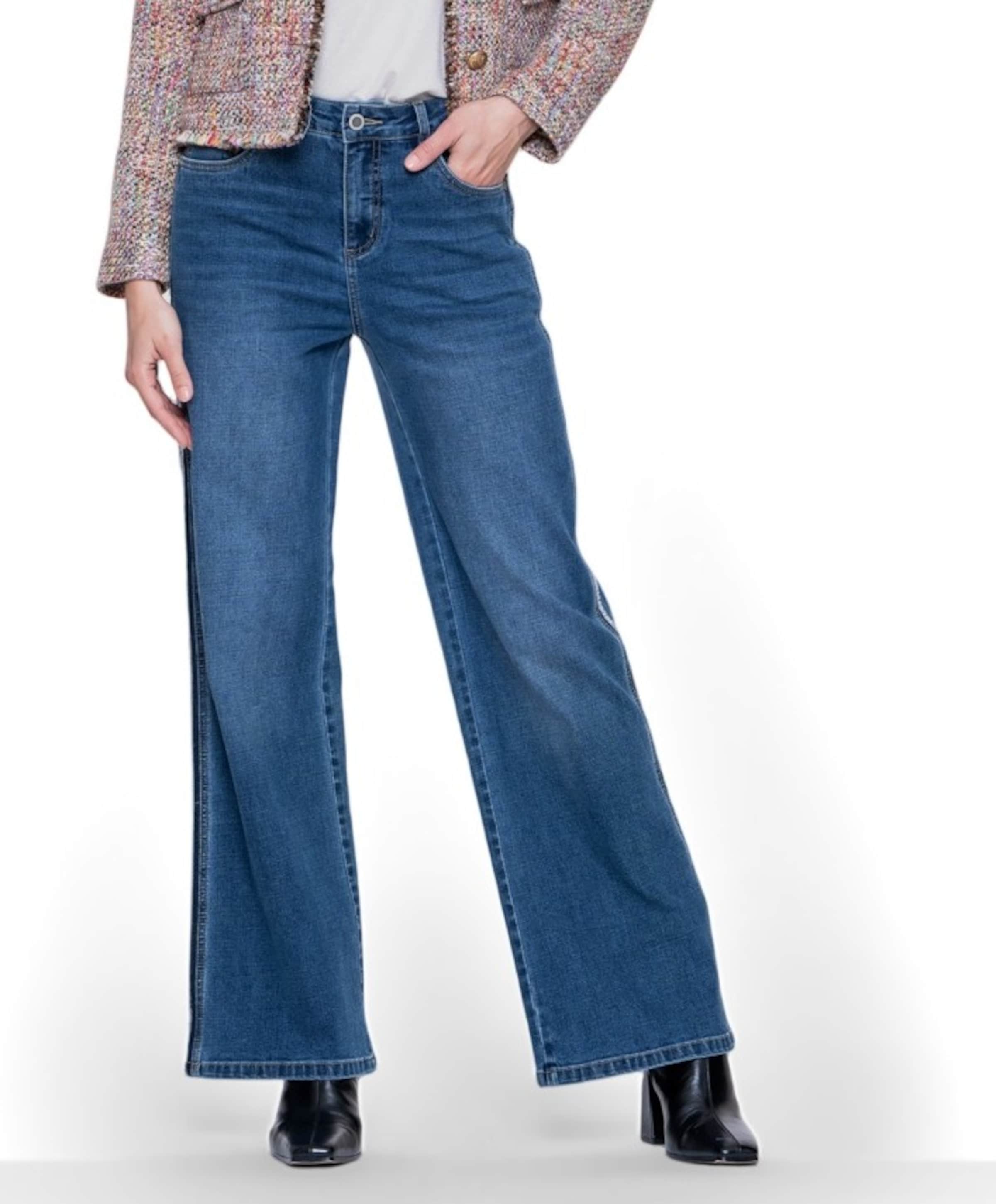 Tape dames jeans blauw