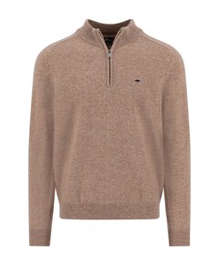 Heren trui met rits beige