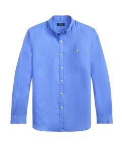 Heren overhemd lange mouw blauw