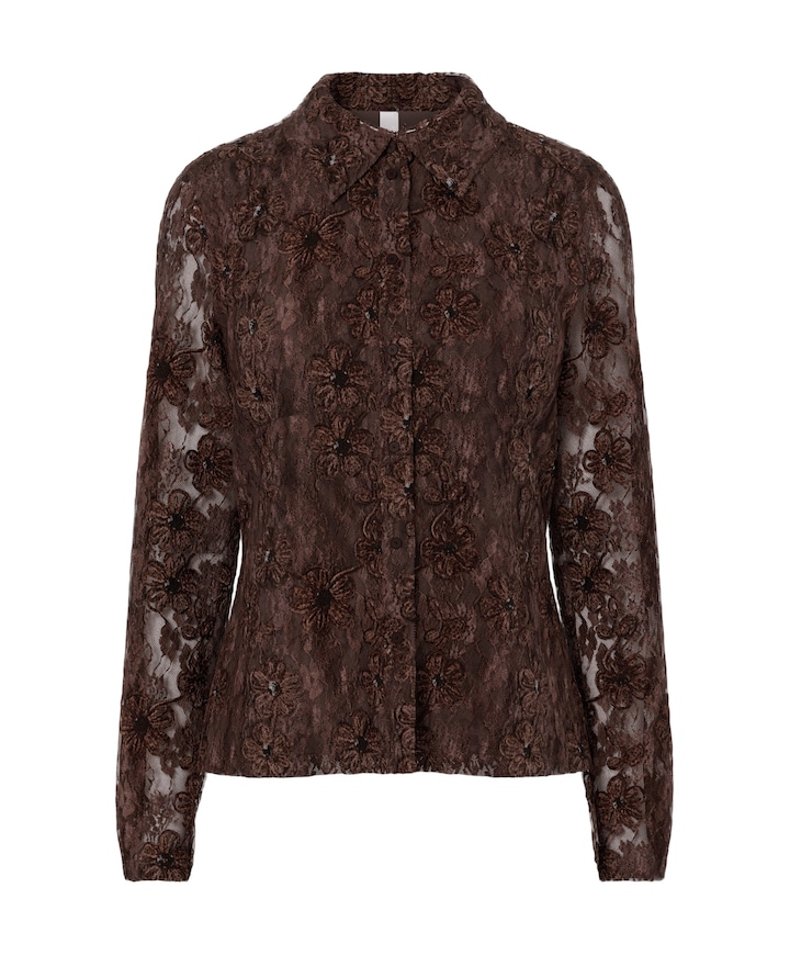 Dames blouse bruin