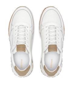 Maddox LTHR heren sneakers wit